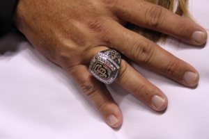 San Francisco Giants veteran first baseman Will Clark's World Series ring.