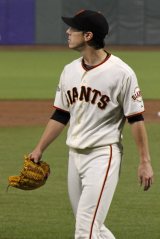 San Francisco Giants pitcher Tim Lincecum enters the dugout at AT&T Park in San Francisco, CA. September 9, 2013.