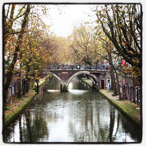 A view of a canal in Utrecht, the Netherlands