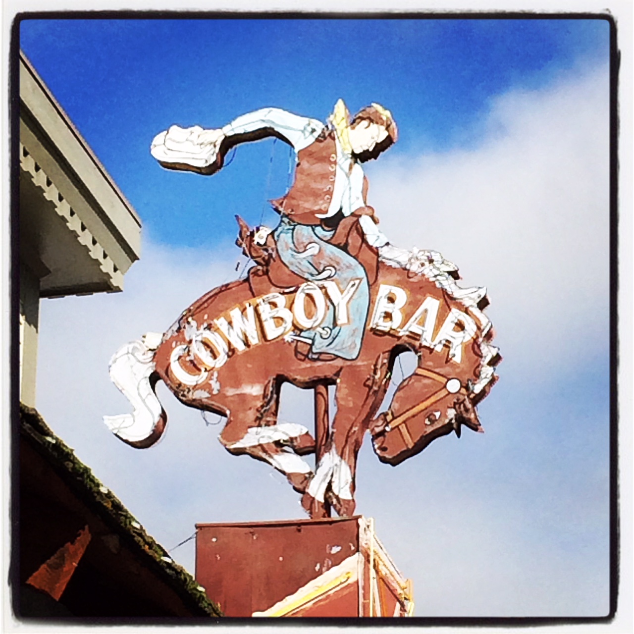 Sign above the Cowboy Bar, Jackson WY